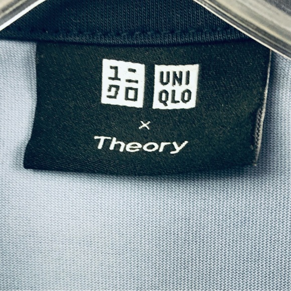 UNIQLO X THEORY Collaboration Airism Polo Shirt - Blue/Navy Size Stands Size S - Picture 11 of 12